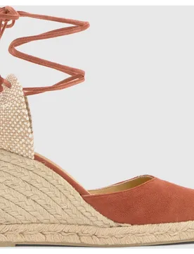 Alpargatas con cintas de mujer Carina en ante - Castañer - FashionsVida