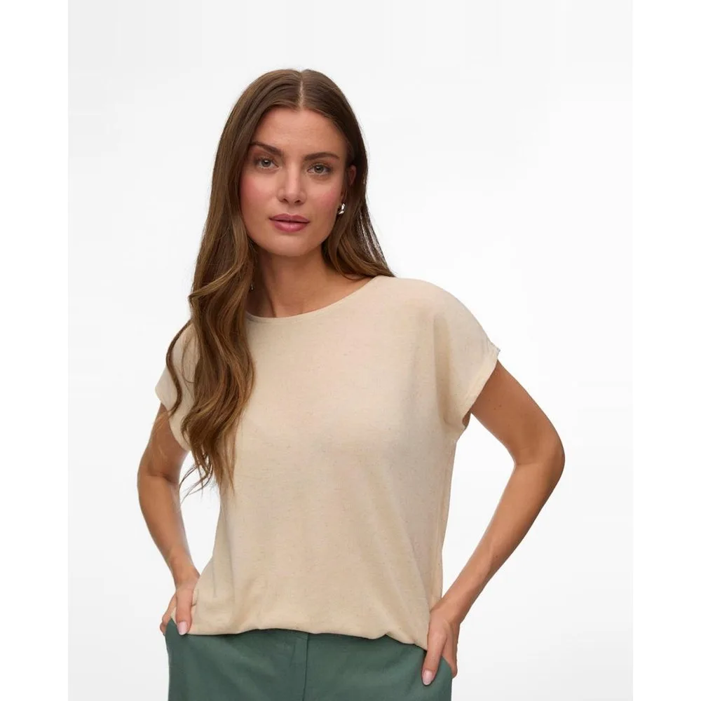 Camiseta holgada de mujer cuello redondo - Vero Moda - FashionsVida