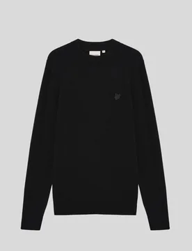 Men's Cashmere Crew Neck Jumper Lacquer - Lyle & Scott - FashionsVida