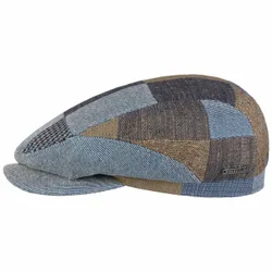 Laughlin Driver Patchwork Flat Cap by - blue - Female - Size: XL (60-61 cm)