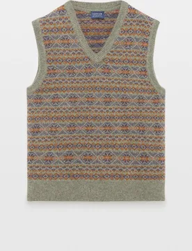Chaleco de punto de hombre lana jacquard - Lloyd's - FashionsVida