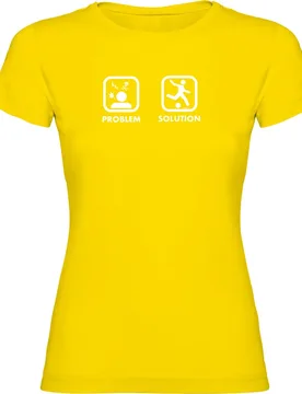T-shirt à Manches Courtes Problem Solution Play Football Yellow S - Kruskis - FashionsVida