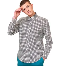 Camicia A Maniche Lunghe Mini Foulard Print Multicolor 2XL