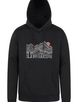 Mountain Scene Graphic Hoodie - Black - Mountain Warehouse - FashionsVida