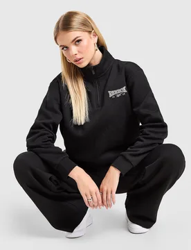 Womens College 1/4 Zip Sweatshirt - Nero, nero nero Donna taglia L - Reebok - FashionsVida
