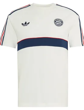 T-shirt à Manches Courtes Fc Bayern Munich Originals Core White / Night Indigo M - Adidas - FashionsVida