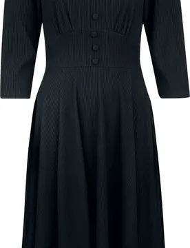 Rockabilly Kleid knielang - S - für Damen - Größe S - schwarz - Frauen - female - H&R London - FashionsVida