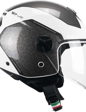 Casco Moto Jet 167L FLO BICO Bianco Grigio lunga taglia 2XL - Cgm - FashionsVida