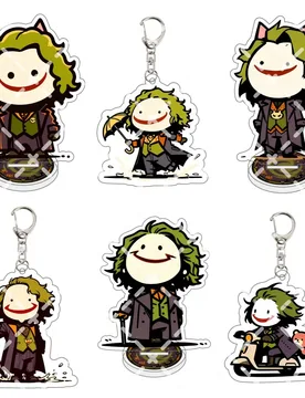 Cute Clown Style Acrylic Stand Keychain, Green Hair Character Riding Scooter With Teddy Bear Bag Charm - Aliexpress - FashionsVida