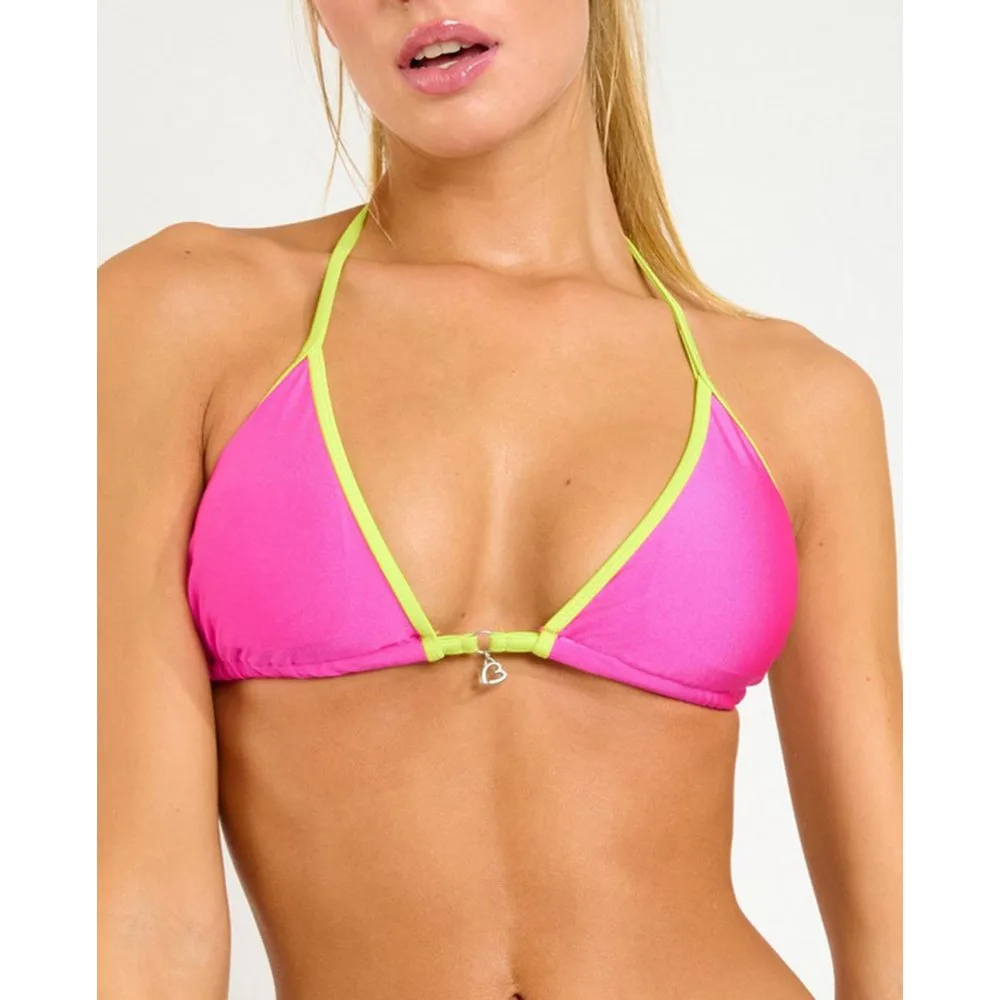 Top de bikini sunkiss triangulo de color brillante - banana moon - FashionsVida