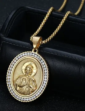 Religious Jehovah Iced Out Zirconia Round Pendant Gold Silver Color Stainless Steel Chain Necklace for Woman Man Trendy Jewelry - Aliexpress - FashionsVida