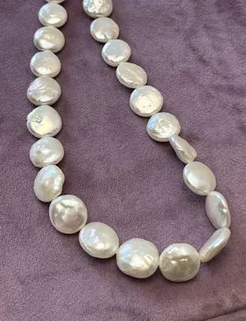 Mm AAAAA Natural FreshwaterWhite Button Oval Pearl Bead Jewelry Make DIY Necklace Bracelet Accessories Gift Wedding Women - Aliexpress - FashionsVida