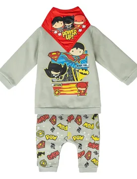 Cerda Dc Comics Tuta Cotton Brushed Justice League Baby 3 Pezzi - DCShoe - FashionsVida
