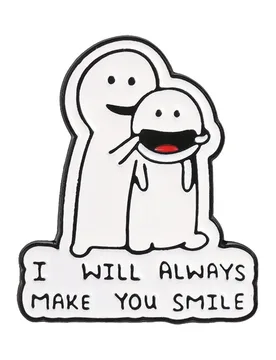 I Will Always Make You Smile Enamel Pins Humor Sarcastic Forced Smile Mental Health Brooch Lapel Badges Jewelry Gift for Friends - Aliexpress - FashionsVida