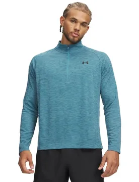Sweat à Demi-zip Tech Textured Blue M - Under armour - FashionsVida