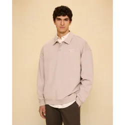 Sudadera de cuello polo de hombre