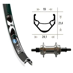 Roue Arrière Rigida X-star 19 6-7s 24´´
