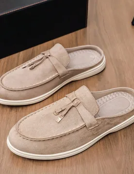 Zapatos casuales para hombre, mocasines de ante estilo británico clásico, ligeros, suaves y de suela plana EUR40 - Shein - FashionsVida