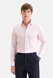 Shaped Business Hemd Uni Rosa/Pink 39