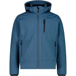 Man jacket zip hood chaqueta softshell hombre Azul (54)