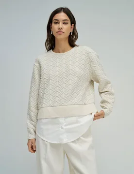 Sudadera de mujer con jacquard y lúrex - Salsa Jeans - FashionsVida