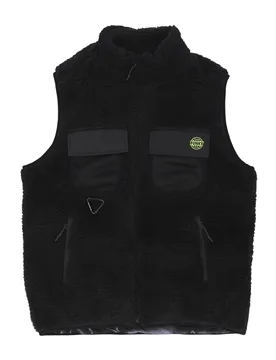 Smanicato Uomo Grog Sherpa Vest Black - FUNKY - FashionsVida
