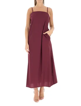 Abito scollo quadrato BORDEAUX M - Dixie - FashionsVida