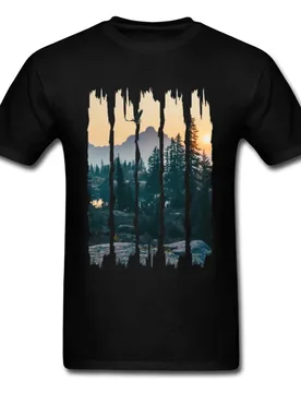Chinese Style Natural Landscape Mountain Design T Shirt Stylish Fashion 3D Picture Tshirts For Men Round Collar Cotton T-shirts - Aliexpress - FashionsVida