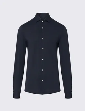 Camicia in popeline uomo blu scuro - Liu jo - FashionsVida