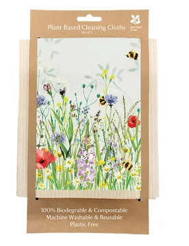 Plant Based Cleaning Cloths Set of 2 - Bees - National Trust - FashionsVida