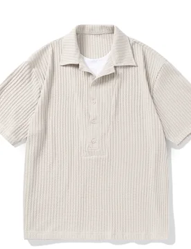 Summer American Retro Old Money Style Vacation Two Short Sleeve Shirts for Men and Women Loose Five Quarter Sleeve Knitted Shirt - Aliexpress - FashionsVida