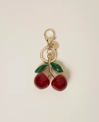 Porte-clés avec cerises en résine