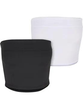 Top - Ladies Bandeau Cropped Top 2-Pack - XS bis XL - für Damen - Größe XL - schwarz/weiß - Frauen - female - Urban classics - FashionsVida