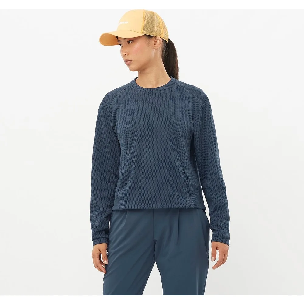 Sudadera de cuello caja de mujer MOTOMESH - Salomon - FashionsVida