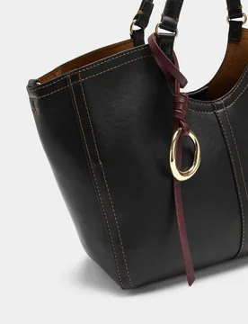 Bolso de mano estilo tote convertible a bandolera con cierre de cremallera en liso - Parfois - FashionsVida