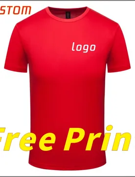 Casual Round Neck T-Shirt, Customized Quick Drying Clothes, Breathable Short-Sleeved Printed Logo, Sports Embroidery, Outdoor Su - Aliexpress - FashionsVida