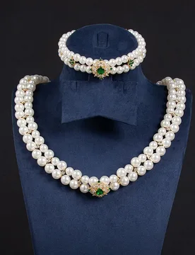 HIBRIDE Shell pearl necklace bracelet female light luxury jewellery bridal wedding party gift holiday jewellery set S-335 - Aliexpress - FashionsVida