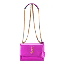 Pre-Owned Womens Metallic Small Sunset Shoulder Bag - Pink - One Size