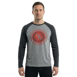 Maglietta A Maniche Lunghe Commonwealth Grey / Red