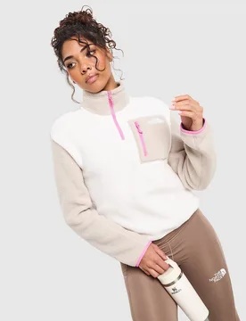 Womens Yumori 1/4 Zip Fleece Top - Beige, beige beige Donna taglia XS - The North Face - FashionsVida
