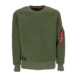 Felpa Girocollo Uomo Teddy Sweater Sage Green