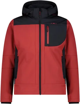 Man jacket zip hood chaqueta softshell hombre Granate (54) - CMP - FashionsVida