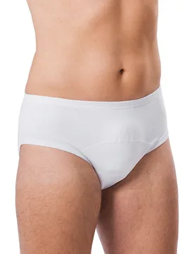 Fixierhose mit Netzeinsatz Herren weiss M - San-O - FashionsVida