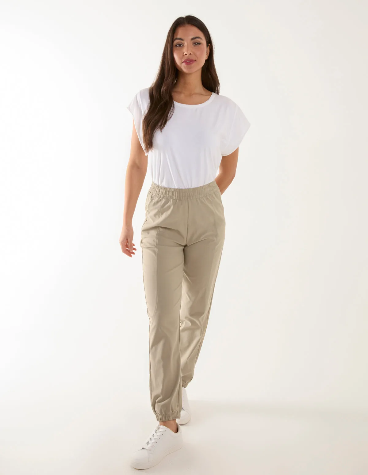 Cuff Trousers - XL / STONE - female - Blue Vanilla - FashionsVida