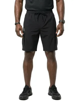Short Vibe Woven Cargo Black / White XL - Under armour - FashionsVida