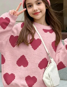 Sudadera de manga larga holgada y cómoda con cuello redondo para niña preadolescente, estilo casual minimalista, adecuada para otoño/invierno, con - Shein - FashionsVida