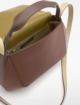Bolso de mano de mujer dorna de piel con cierre cremallera - Adolfo Dominguez - FashionsVida