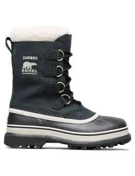 Après-skis chauds et imperméables - Caribou WP W Black Stone en Cuir - Taille 38,5 - Noir - Sorel - FashionsVida