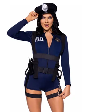 Sexy Polizistin Damenkostüm Blau - LEG-AVENUE - FashionsVida