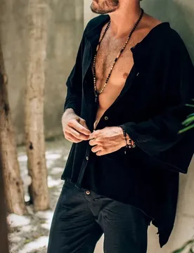 Spring Casual Men's Top Fashion Button Shirt Versatile Top - Aliexpress - FashionsVida
